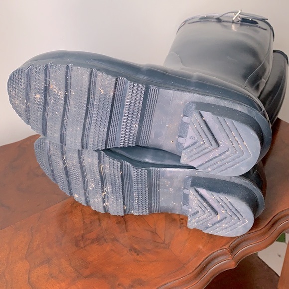 Hunter Tall Blue Rubber Rain Boots 7 - Picture 12 of 12